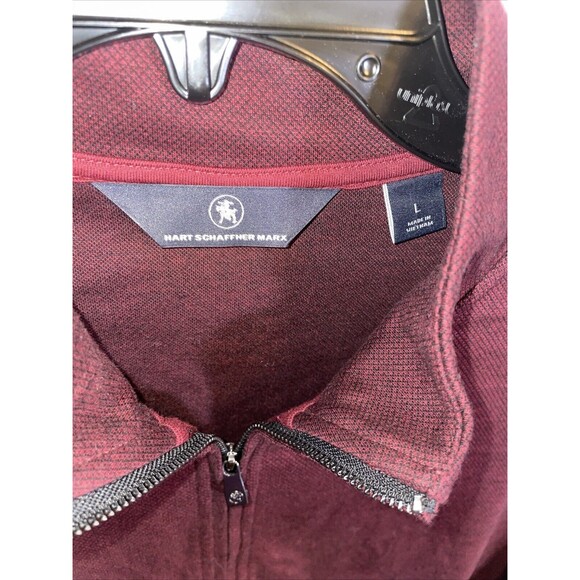 Hart Schaffner Marx Men’s LS Golf Sweat Shirt Size Large Burgundy Athleisure - Picture 2 of 12